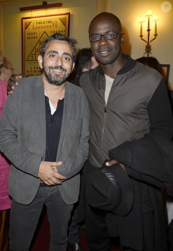 Eric Tolédano et Lilian Thuram - Soirée de Gala pour l'association "Un Coeur Pour la Paix " à l'occasion du spectacle d'Ary Abittan au Théâtre Edouard VII à Paris le 24 juin 2013.