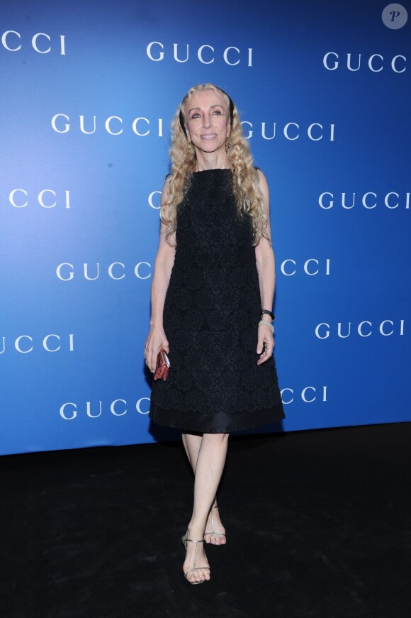 Franca Sozzani assiste à l'inauguration de la nouvelle boutique Gucci Homme à Milan, le 23 Juin 2013.