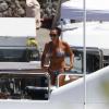 Tamara Ecclestone et son mari Jay Rutland accompagnés de Petra Ecclestone, son mari James Stunt et leur fille Lavinia profitent de leurs vacances à Capri, le 25 juin 2013