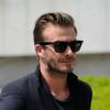 David Beckham quitte le parc André Citroën après avoir assisté au défilé Louis Vuitton. Paris, le 27 juin 2013.