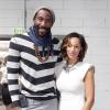 Amar'e Stoudemire et sa femme Alexis Welch au défilé Lanvin à la Halle Freyssinet à Paris le 1er juillet 2012