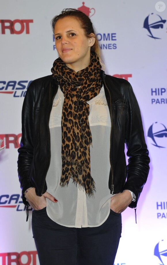 Laure Manaudou lors de la Cérémonie de remise des Trophées Casaq Ligue à l'hippodrome de Paris-Vincennes le 2 mars 2013