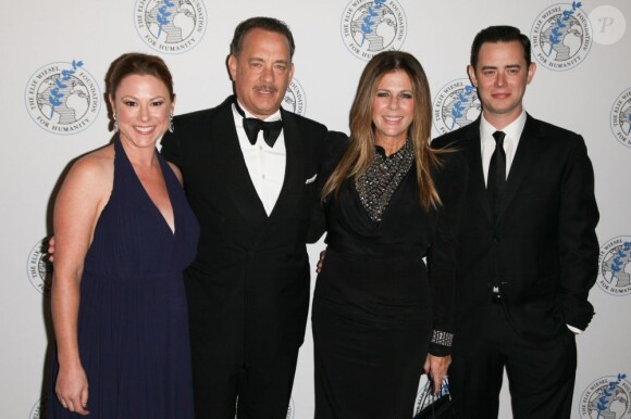 Samantha Bryant, Tom Hanks, Rita Wilson, Colin Hanks à New York, le 17 octobre 2012.