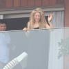 Shakira au balcon de son hôtel à Rio de Janeiro, le 21 juin 2013.