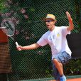 French singer Marc Fichel participates in a celebrity charity tennis tournament to benefit French association 'Enfant Star et Match', in Antibes, southern France on July 10, 2013. Photo by Patrice Masante/ABACAPRESS.COM10/07/2013 - Antibes