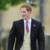 Le prince Harry lors du mariage de Thomas van Straubenzee et de Lady Melissa Percy à Northumbria en Angleterre, le 21 juin 2013