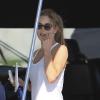 Exclusif - Helen Svedin profite de vacances à bord du yacht Jax of Ibiza en compagne de son mari Luis Figo et de leurs trois filles Daniela, Martina et Stella. Ibiza, le 29 juin 2013.