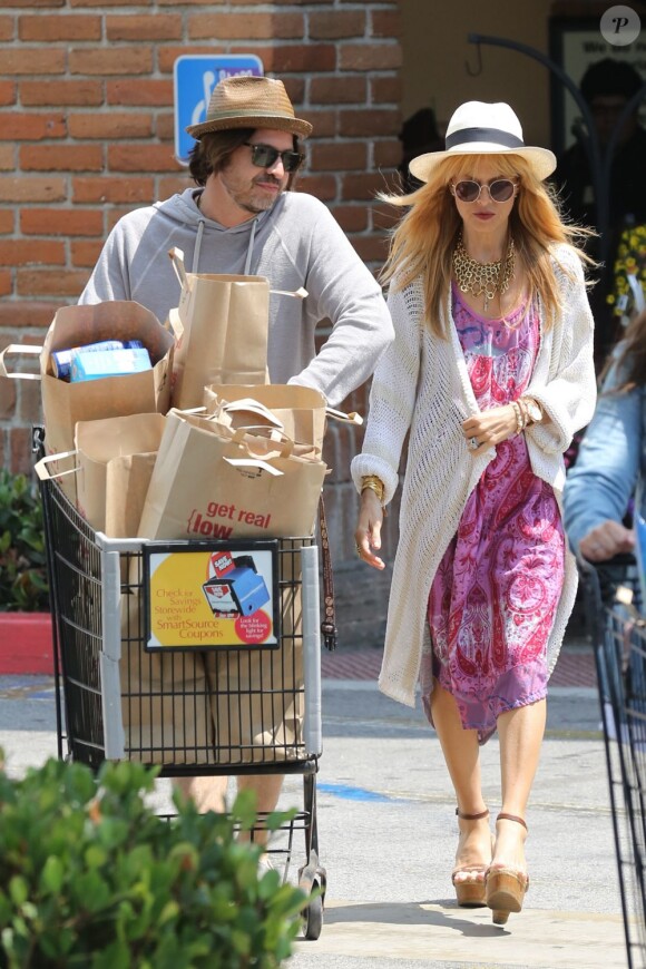Rachel Zoe et son mari Rodger quitte le Malibu Country Mart. Los Angeles, le 5 juillet 2013.