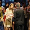 La princesse Letizia d'Espagne s'est rendue à la remise du prix de théâtre "Buero" a Madrid, le 8 juillet 2013.