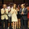 La princesse Letizia d'Espagne assiste à la remise du prix de théâtre "Buero" à Madrid, le 8 juillet 2013.