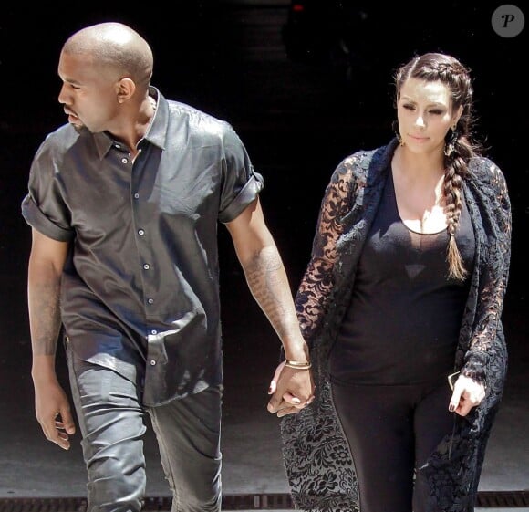 Kim Kardashian et Kanye West à Bel Air, le 10 mai 2013.