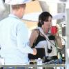 Exclusif - L'actrice Courteney Cox sur le tournage du film Hello I Must Be Going, en Californie, le 8 juillet 2013.
