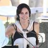 Exclusif - Courteney Cox sur le tournage de son premier film comme réalisatrice, Hello I Must Be Going, en Californie, le 8 juillet 2013.