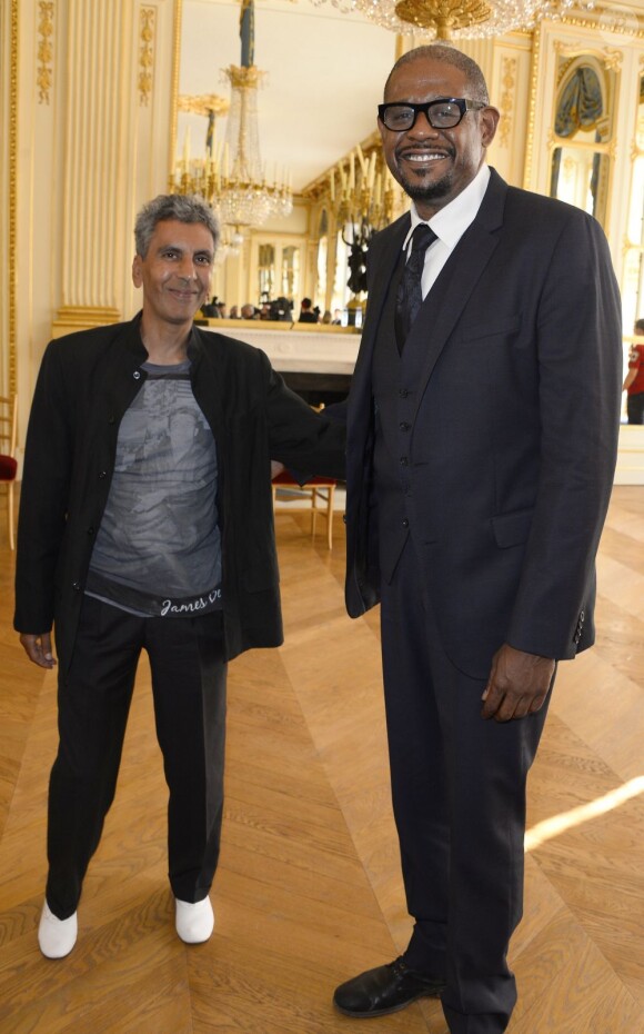 Forest Whitaker et Rachid Bouchareb au Ministère de la Culture et de la Communication à Paris, le 9 juillet 2013.
