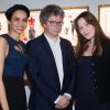 Farida Khelfa, son mari Henri Seydoux et Carla Bruni à la soirée le 1er juillet 2013 à Paris.