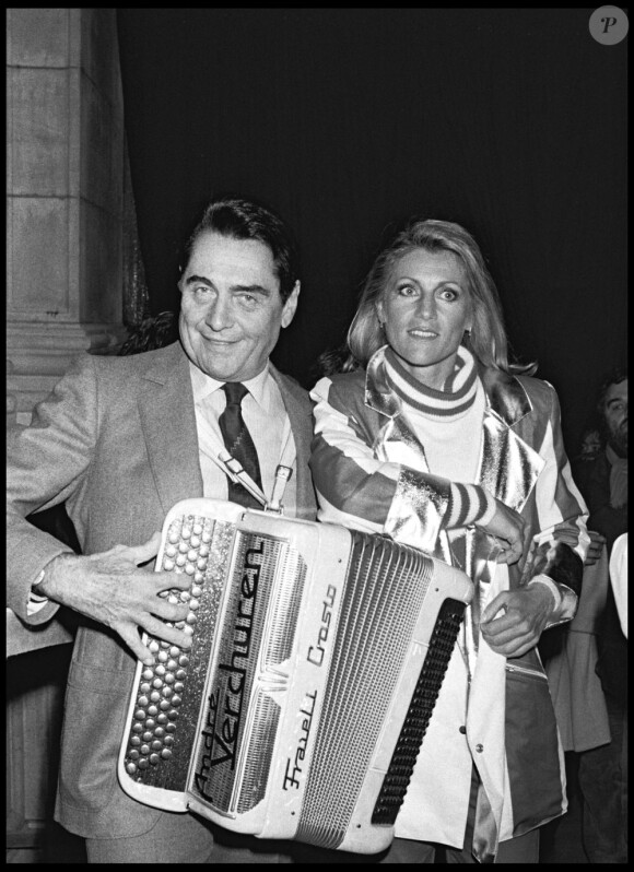 André Verchuren et Sheila à Paris le 28 avril 1982. 
