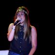 Leslie au concert La nuit des hits, à Juan-les-Pins, pour l'association Enfant star et match, le 9 juillet 2013.