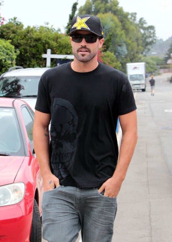 Brody Jenner - La famille Kardashian sur le tournage de leur émission de télé réalité à Malibu, le 11 juillet 2013. K