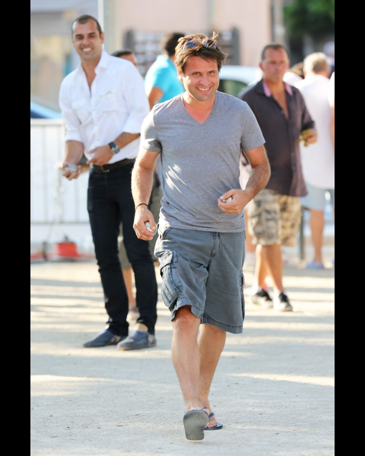 Photo Fabrice Santoro lors du tournoi de pétanque organisé à l