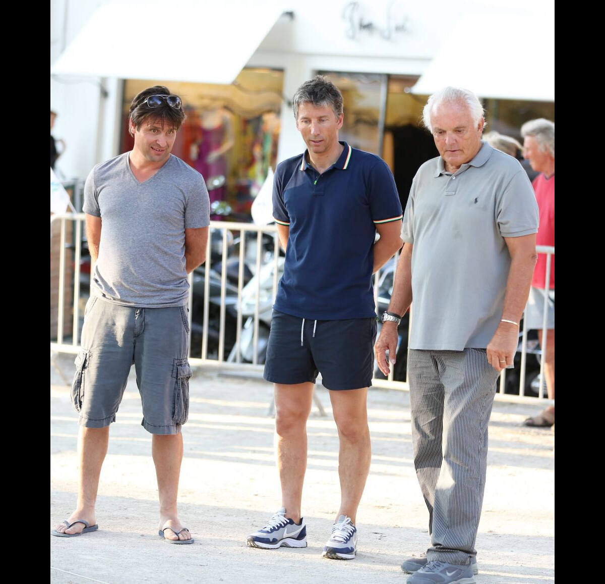 Photo Fabrice Santoro, Stéphane Courbit, Christian Bimes lors du