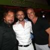 Henri Leconte, Jean-Claude Blanc et David Ginola lors de la soirée au VIP Room de Saint-Tropez qui rassemblait les participants du Classic Tennis Tour, le 12 juillet 2013
