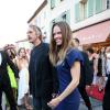 Jeremy Irons et Hilary Swank lors de l'inauguration de la boutique Bulgari à Saint-Tropez le 16 juillet 2013