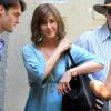 Jennifer Aniston radieuse sur le tournage du film "Squirrels to the Nuts" à New York le 17 juillet 2013.