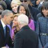 Beyoncé et les Obama, lors de la cérémonie d'investiture du président Barack Obama, à Washington le 21 janvier 2013.