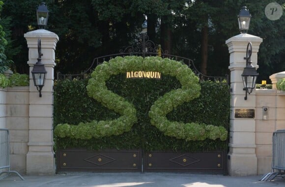 Le portail du manoir "L'Algonquin" où Tina Turner s'est mariée avec Erwin Bach près du lac de Zurich en Suisse le 21 juillet 2013