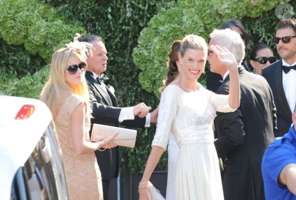 Nadja Schildknecht au mariage de Tina Turner avec Erwin Bach sur les rives du lac de Zurich en Suisse le 21 juillet 2013.