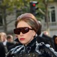 Lady Gaga sur les Champs-Elysées à Paris, le 23 septembre 2012.