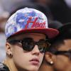 Justin Bieber assiste au match de basket Miami Heat / Indiana Pacers à Miami. Le 3 juin 2013.