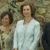 La reine Sofia d'Espagne à la Zarzuela le 23 juillet 2013 pour une réunion du comité espagnol de l'UNICEF.