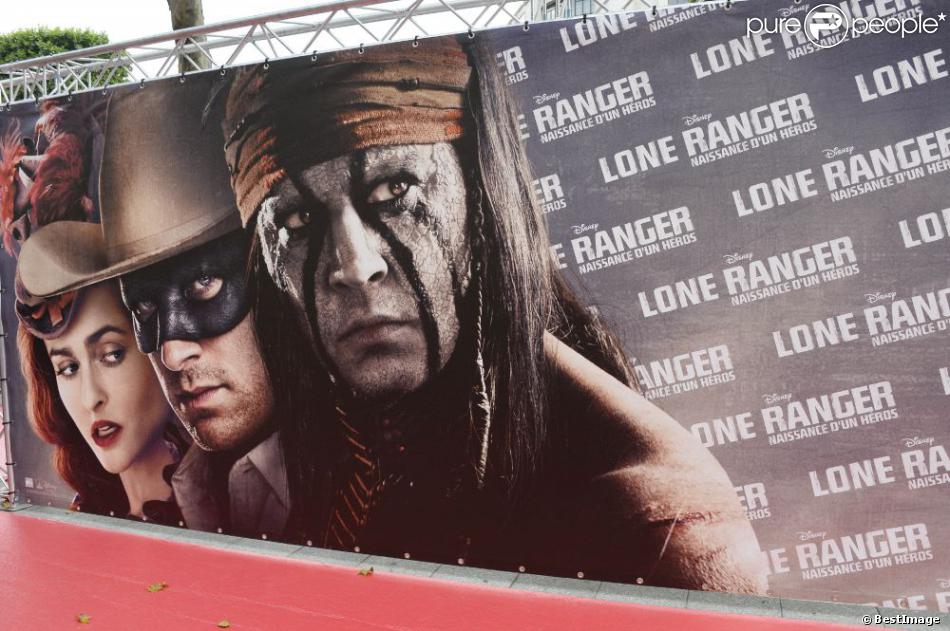 A l&#039;avant-première de Lone Ranger à Paris, le 24 juillet 2013.