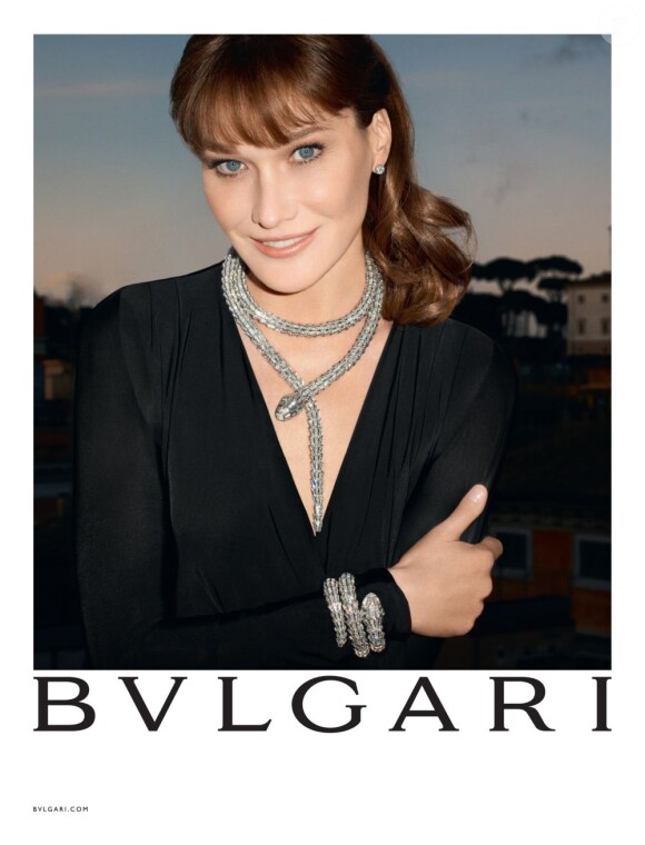 Carla Bruni pour la colelction "Diva" de Bulgari.