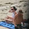 Exclusif - Ireland Baldwin et son petit ami Slater Trout passe du temps sur la plage de Malibu, le 25 juillet 2013.