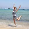 Exclusif - Marie-Amélie Seigner pose sur la plage de Saint-Tropez, le 25 juillet 2013. Marie-Amélie a donné un set musical dans l'après-midi sur la plage de l'Aqua club à Ramatuelle puis un concert en soirée à l'hôtel Ermitage à Saint-Tropez.