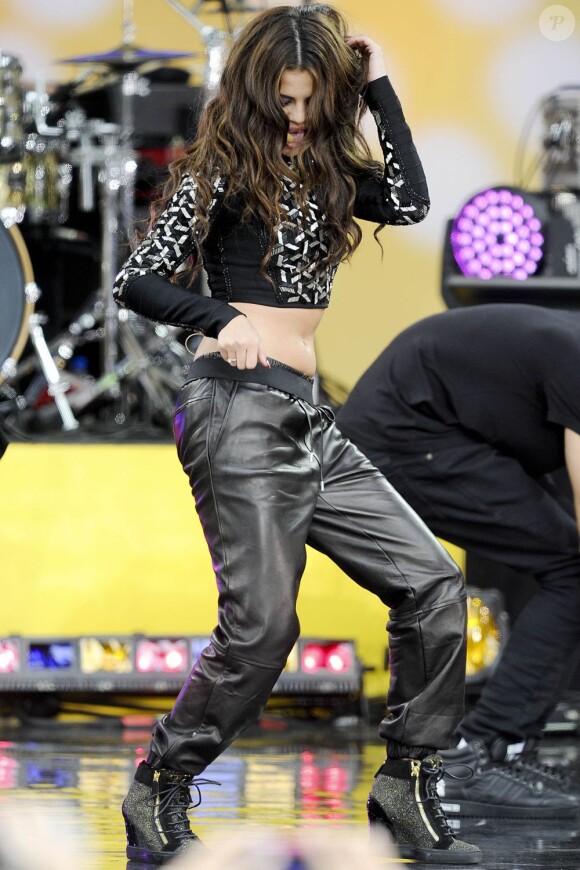 Selena Gomez en concert pour Good Morning America le 26 juillet 2013 à New York.