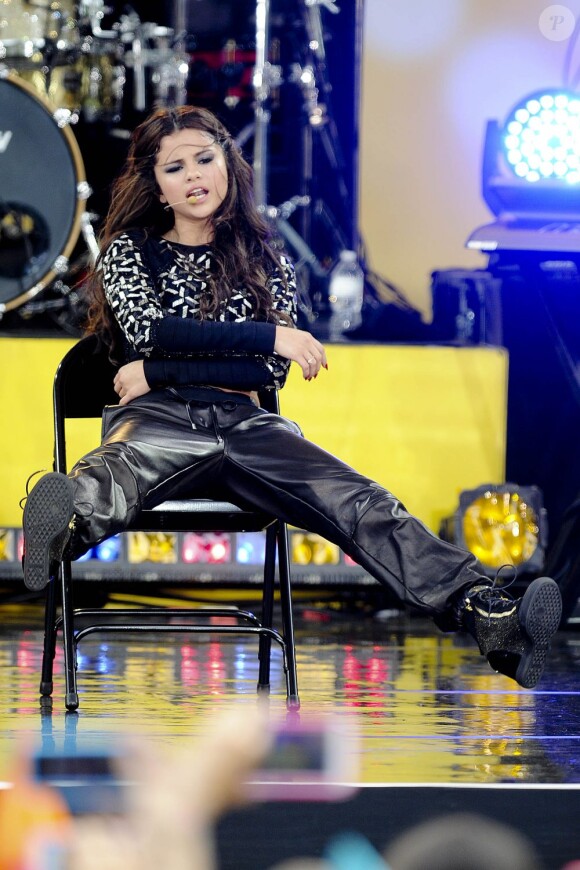 Selena Gomez en concert pour Good Morning America le 26 juillet 2013 à New York.