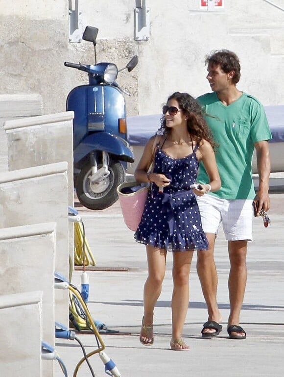 Rafael Nadal et sa douce compagne Xisca Perello en vacances à Majorque le 27 juillet 2013