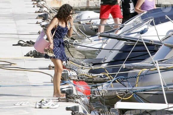 Xisca Perello a rejoint son homme Rafael Nadal à Majorque le 27 juillet 2013