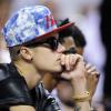 Justin Bieber assiste au match de basket Miami Heat contre Indiana Pacers à Miami. Le 3 juin 2013.
