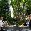 Barack Obama déjeune avec Hillary Clinton à Washington, le 29 juillet 2013.