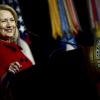 Hillary Clinton lors d'une cérémonie au Pentagone à Washington, le 14 février 2013.