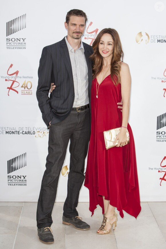 Autumn Reeser, enceinte, et son mari Jesse Warren le 11 juillet à Monaco