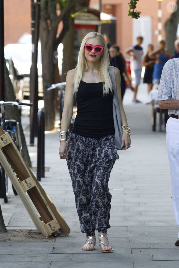 Gwen Stefani, de sortie à Londres, avec mari et enfants. Le 1er août 2013.