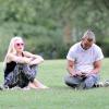 Gwen Stefani et son mari Gavin Rossdale emmenent leurs enfants Zuma et Kingston au zoo à Londres, le 1er août 2013.
