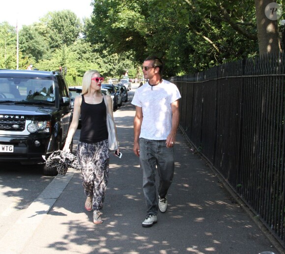 Gwen Stefani et Gavin Rossdale à Londres, le 1er août 2013.