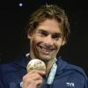 Camille Lacourt, champion du monde du 50m dos lors des mondiaux de Barcelone le 4 août 2013