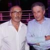 Alain Setrouk et Michel Drucker lors de la soirée Fight Night au coeur de la citadelle de Saint-Tropez, le 4 août 2013